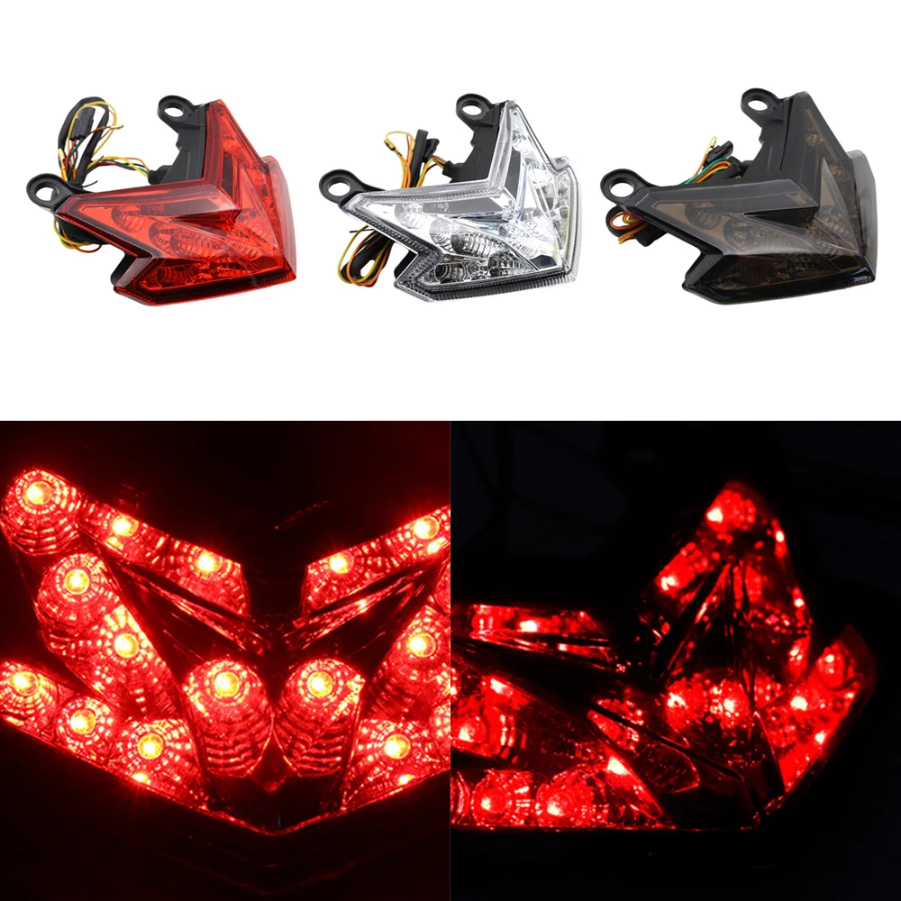 

Motorcycle Tail Light Amber Turn Signal LED Red Stop Brake Rear TailLight for KAWASAKI Z800 2013-2016