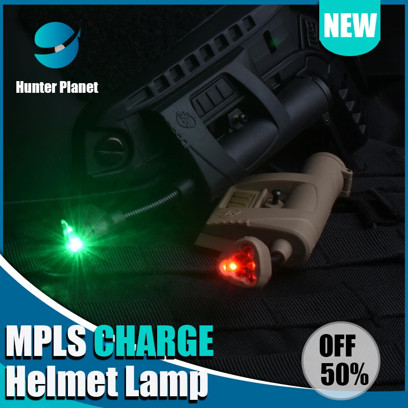 WADSN Tactical MPLS CHARGE FAST Helmet Light 4 Modes Red Green White IR LED Hunting Signal Lamp Military Outdoor Headlight