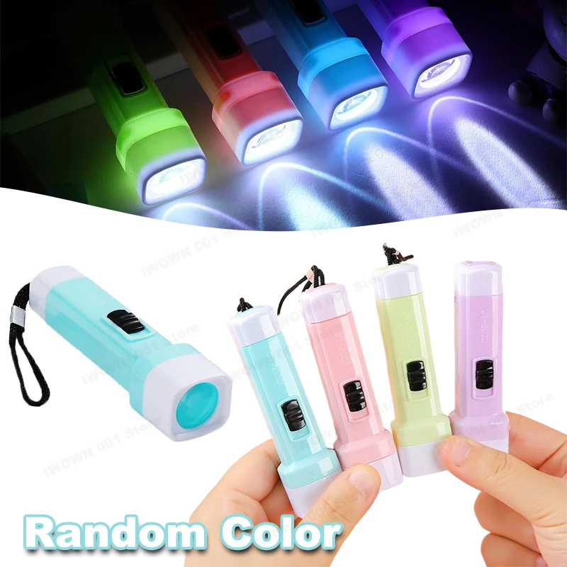 

Portable LED Flashlight Lamp Plastic Strong Light Candy Colors Kids Birthday Wedding Party Favors Mardi Gras Decor Glow