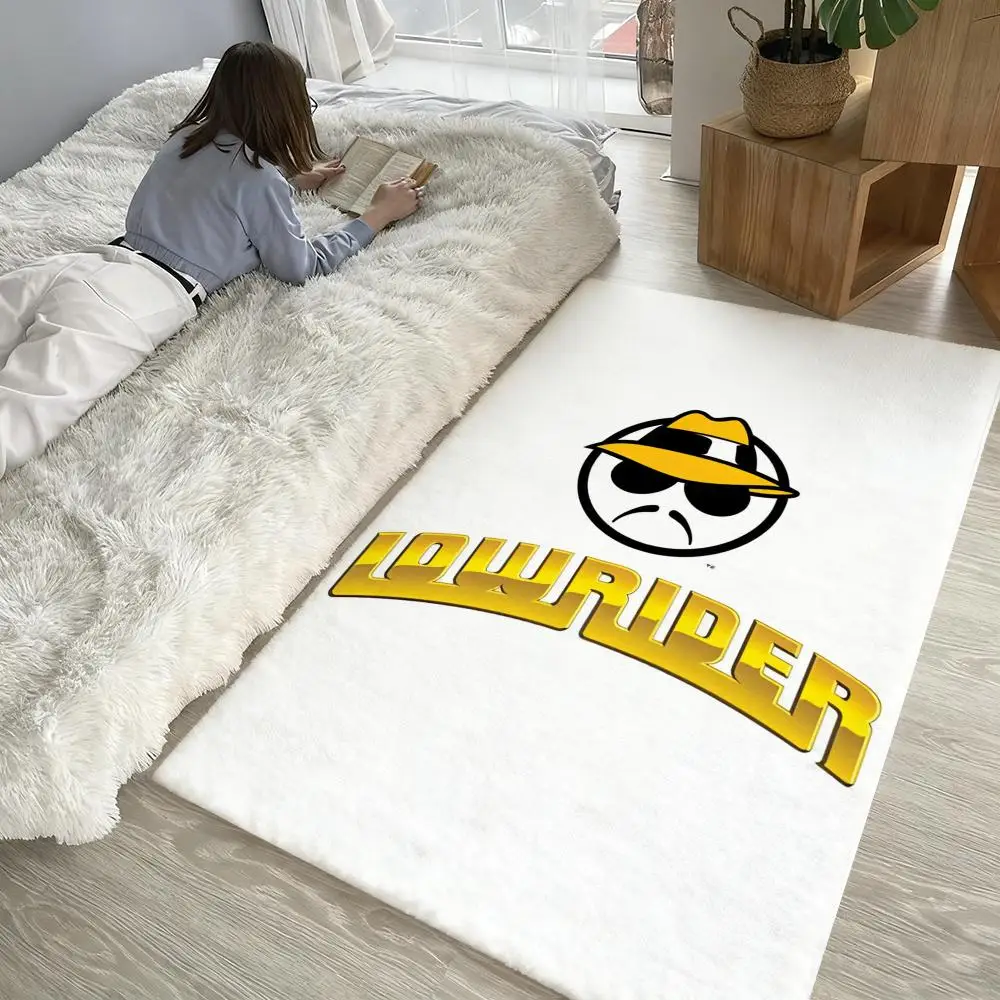 

Floor Mat Soft Thickened Non-Slip Door Mat for Living Room Home Decor Flannel Rugs L-Lowriders Racing fashion
