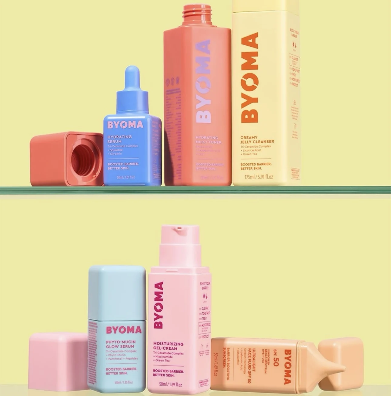 الأصلي دفعة حاجز لطيف أفضل جوهر العناية بالبشرة BYOMA Phyto-Mucin توهج مصل ترطيب استعادة النفط ترطيب كريم جل #1