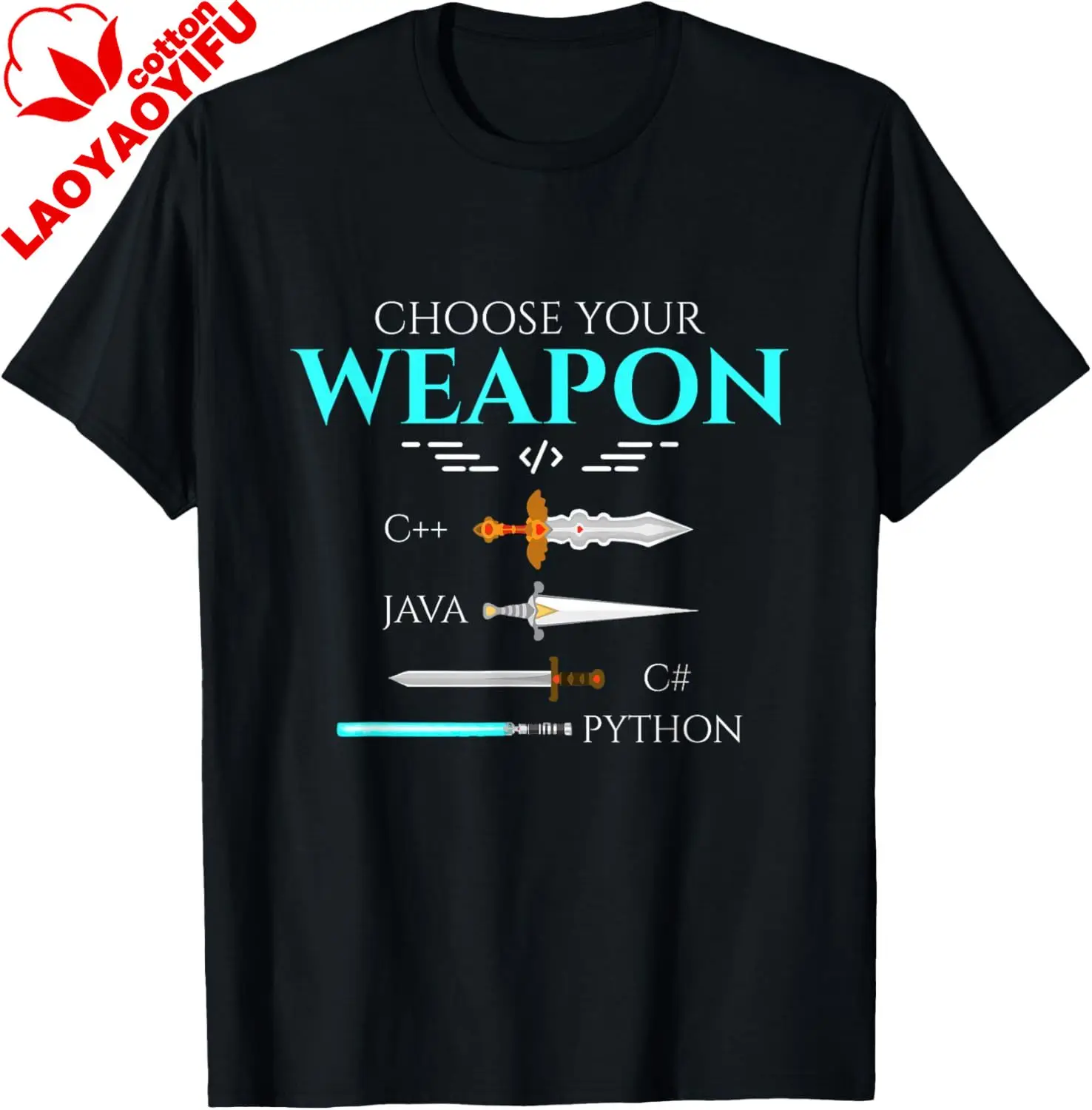 Choose Your Programming Funny Computer Coding T-Shirt Casual  Individuality Cotton Tee Streetwear Clothing
