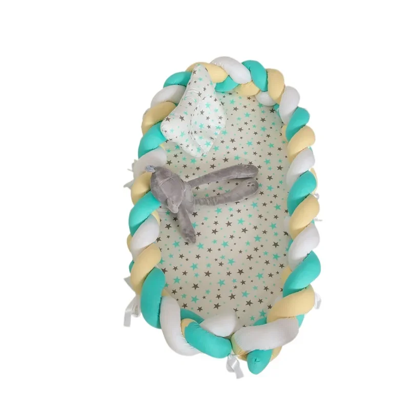 

100% cotton newborn baby nest breathable children's bedding with recliner newborn gift
