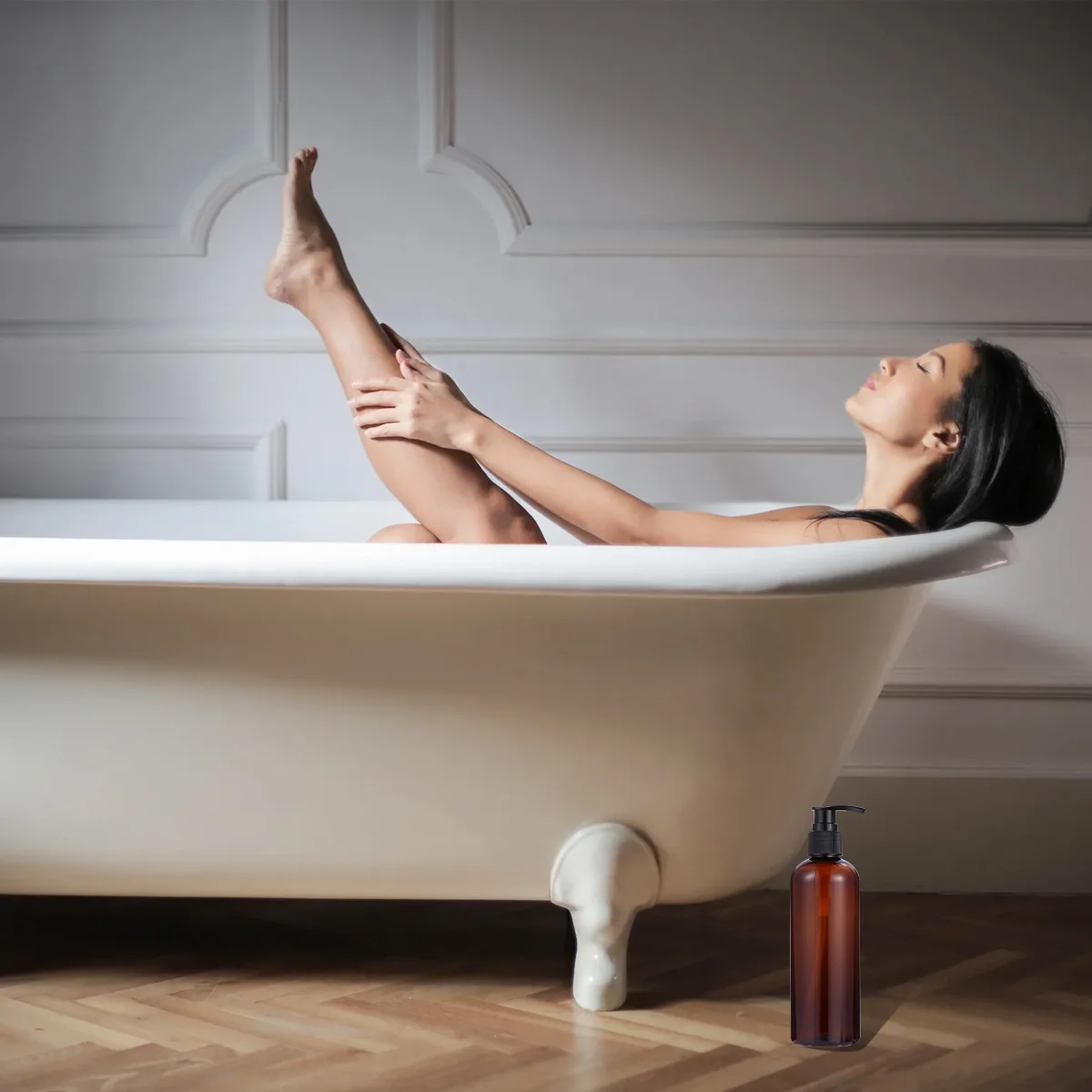 

3Pcs 300ml Pump Dispensers Reusable Eco-Friendly Leakproof for Shampoo Shower Gel Lotion Home Travel Pump-Bottles