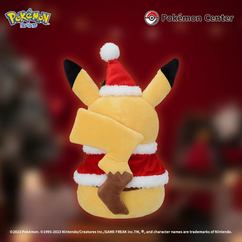 Pokemon Center Merry Christmas Series Officieel echt knuffel Kawaii Pikachu Doll Ornament Kinderverjaardag Kerstcadeau