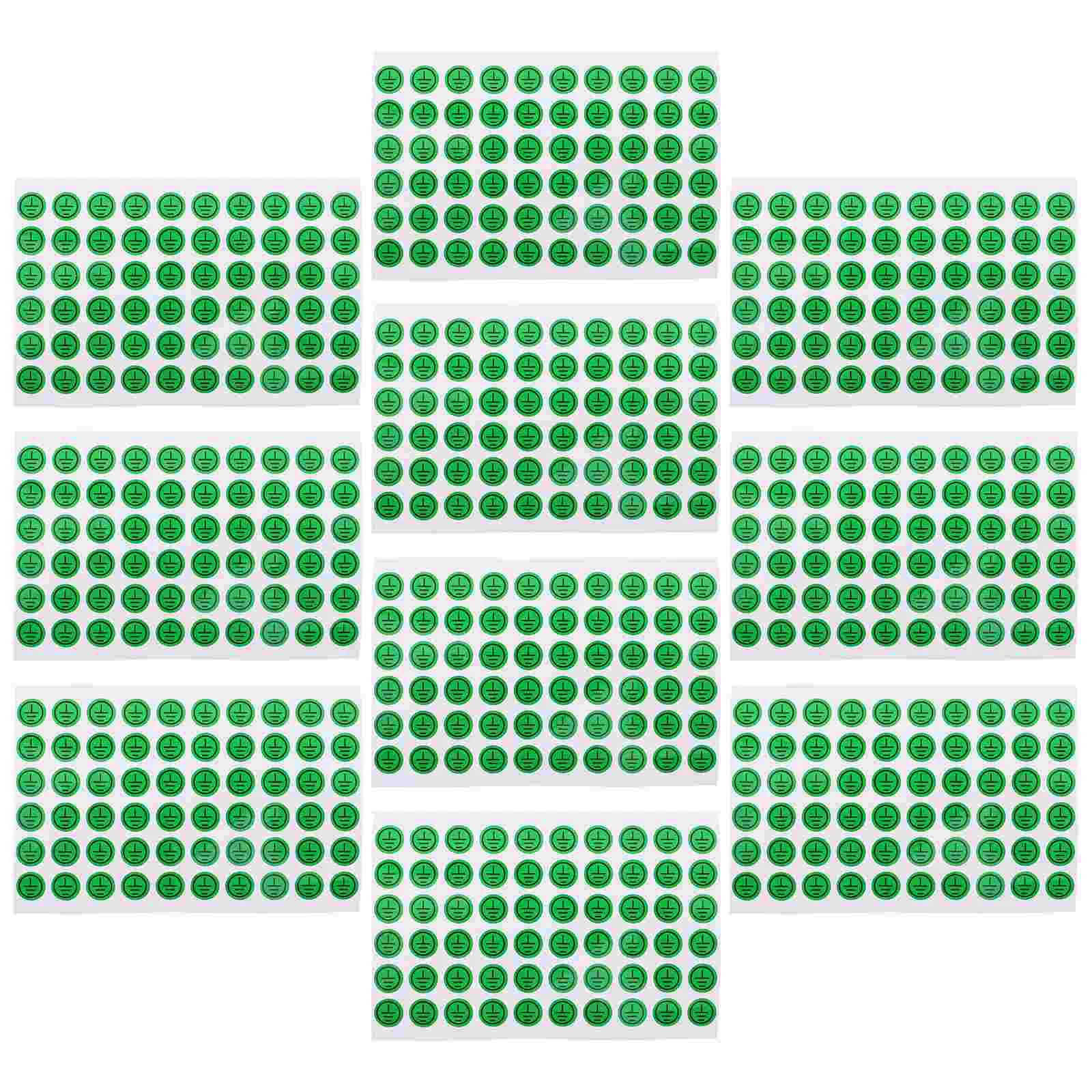 접지 와이어 식별 스티커, 전기 펜 라이브 스티커, 표시등 장비 데칼, 알레르기 경고주의, 10 개