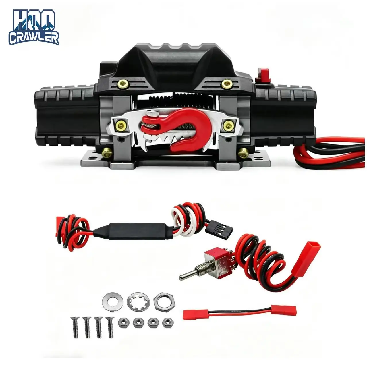 

RC Metal Automatic Double Motor Simulated Winch For 1/10 RC Crawler Car Axial SCX10 TRX4 D110 Tamiya CC01 RGT86100V2