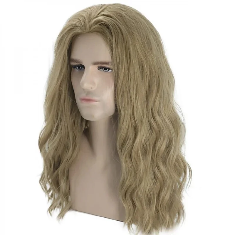 الأوروبية والأمريكية MencosWig الحب والرعد ثور شعر طويل مجعد TheHalloweeneddie munsonWig #3