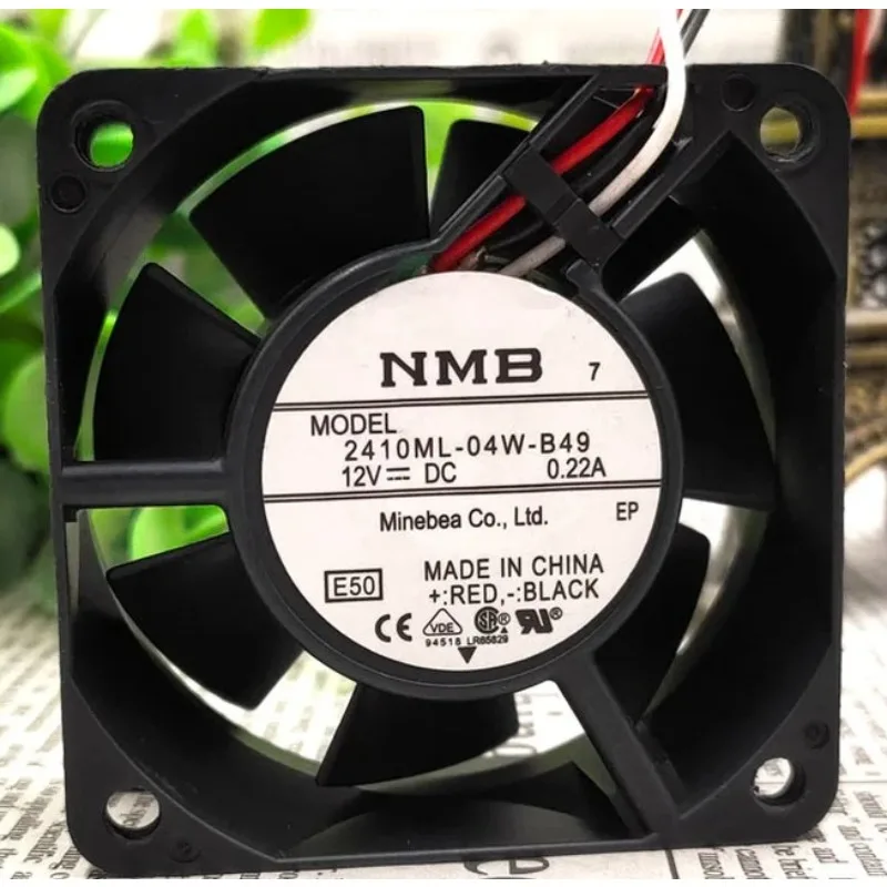 New Cooler Fan for NMB 2410ML-04W-B49 12V 0.22A Double Ball Durable Chassis Cooling Fan 6025 6CM 60*60*25MM
