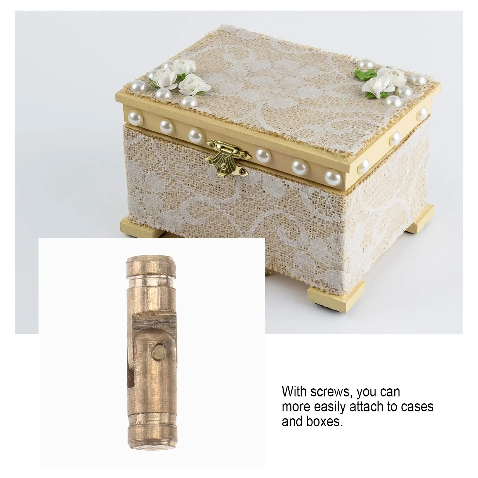 

50 Pcs Hinges Copper Material Self Closing Cylindrical Hinges Spring for Jewel Cases Boxes Durable Smooth Mute Opening