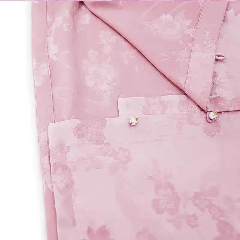 قميص BirdTree-35% حريري 65% من الصوف الأنيق، جاكار نسائي برقبة دائرية مزين بالزهور، بلوزة فضفاضة أنيقة للتنقل بتصميم عتيق، جديد لخريف 2025 T5O430CC #3