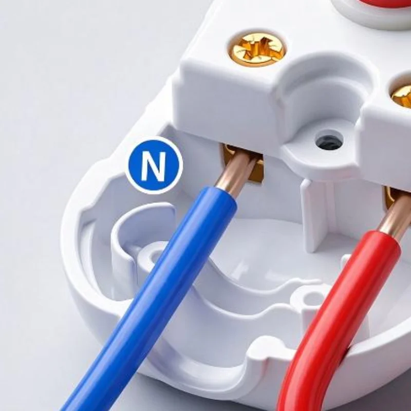 10A 250V 2 Prong Electrical Plug With On Off Switch Flame Retardant Shell For Home Office Daily Use
