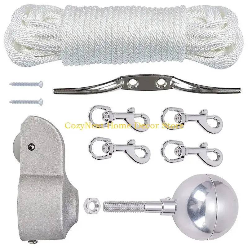 

92MF Universal Flag Mounting Solution With 1.6-2Inch Poles & Ergonomic Pulley Design