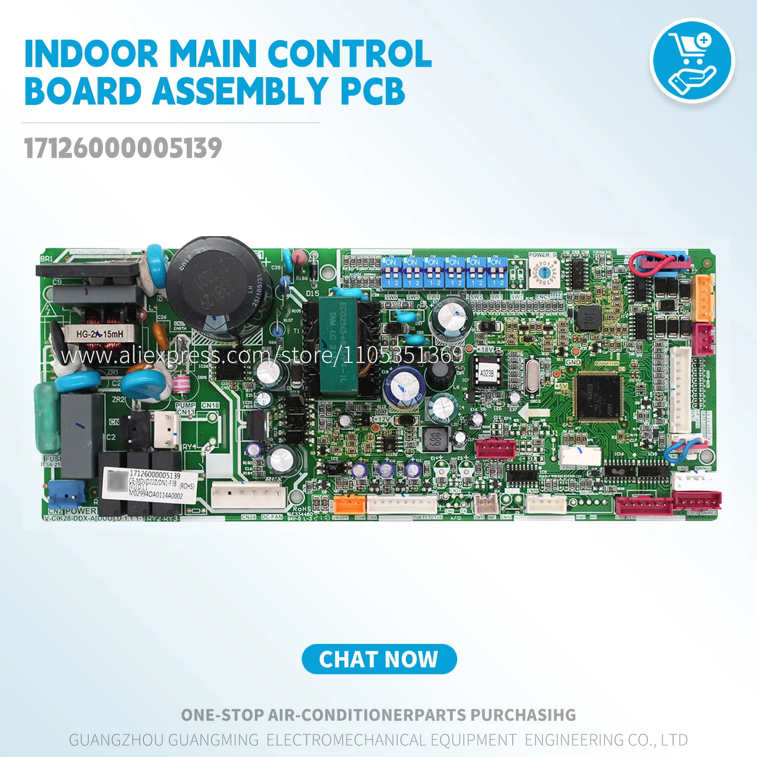 Nueva Placa de Control Principal Interior PCB 17126000005139 para Unidad VRF Midea CE-MDVD22Z/DN1-F3B[V1].D.1.1, Piezas de Aire Acondicionado
