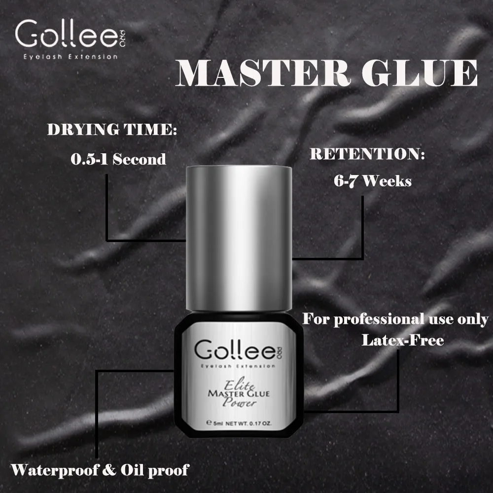 

Gollee 0,5-1s клей для наращивания ресниц водостойкий максимальный клей для ресниц Super Bonder профессиональное использование только Golle черный клей