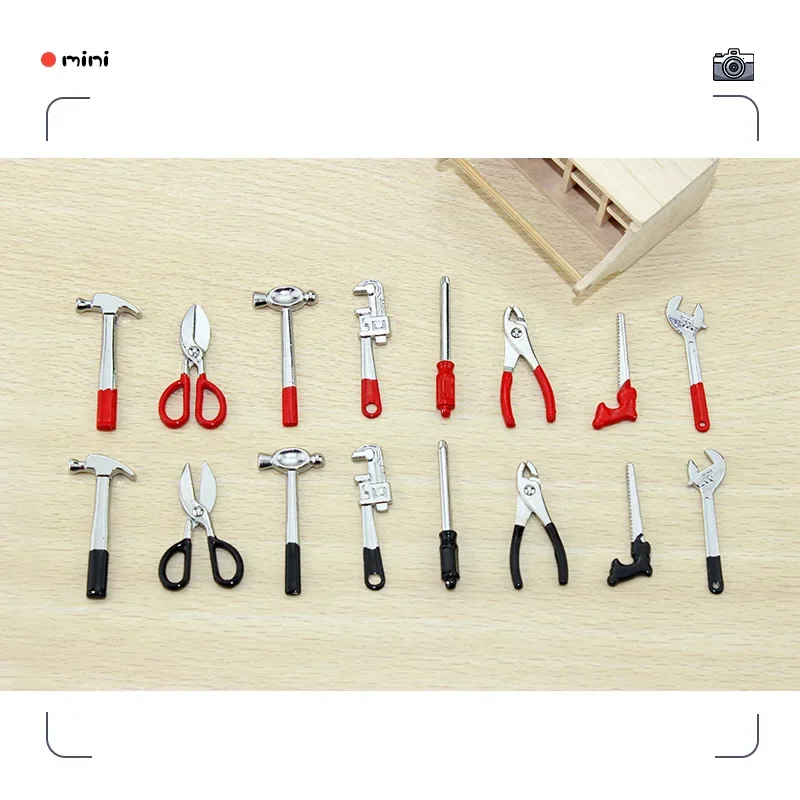 1:12 Dolls House Mini Stuff Alloy Tool Miniature Items Toys Model ToolBox BJD Dollhouse Furniture Accessories Decor Service Kit