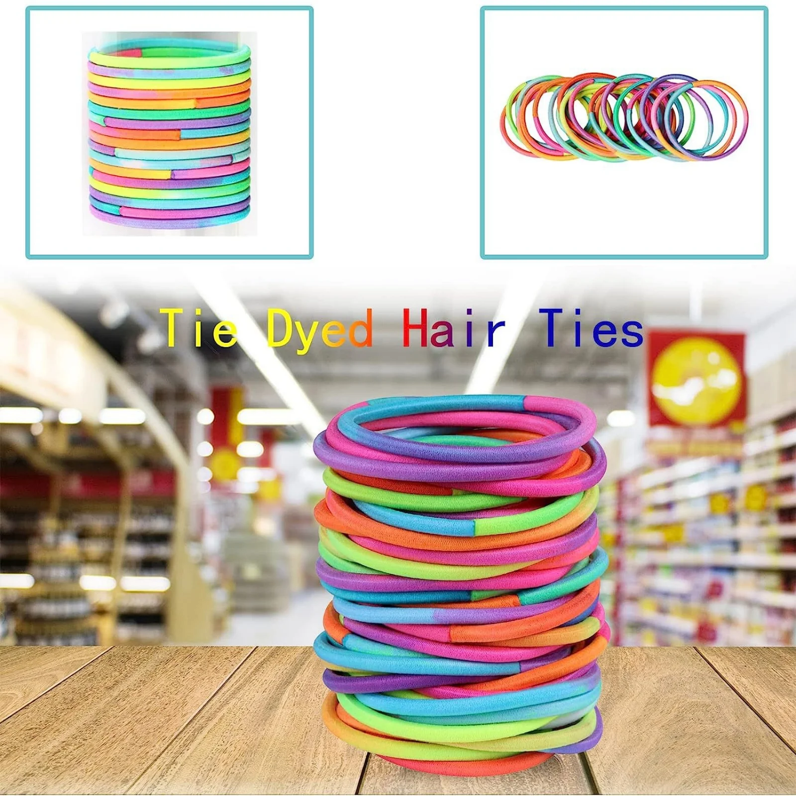 50PCS Hohe Elastizität Haar Bands Schwarz Nahtlose Gummibänder Verdickt Nylon Haar Seil Einfache Krawatte Haar Seil Grundlegende Haar seil – Detail 8