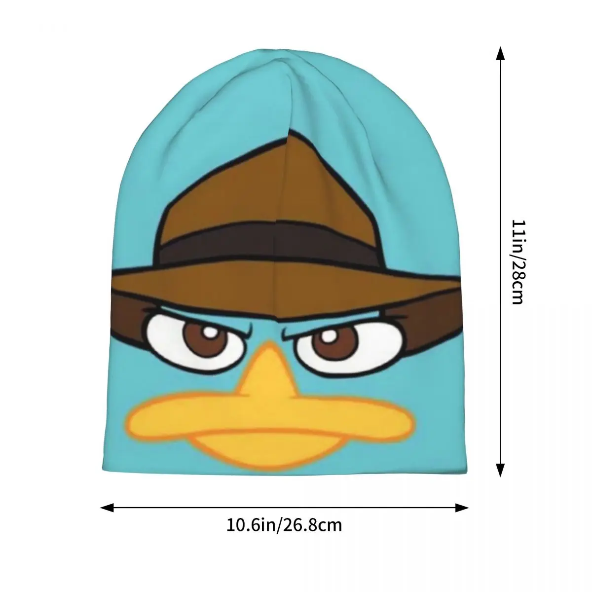 Perry The Platypus Warm Knitted Cap Fashion Bonnet Hat Autumn Winter Outdoor Beanies Hats for Men Women Adult