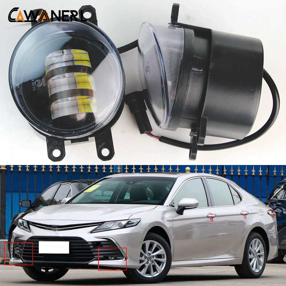 2 X  Upgrade LED Fog Light 30W H11 Car Driver + Passenger Fog Lamp DRL 12V For Toyota Camry SE XSE 2018 2019 2020 2021 2022 2023