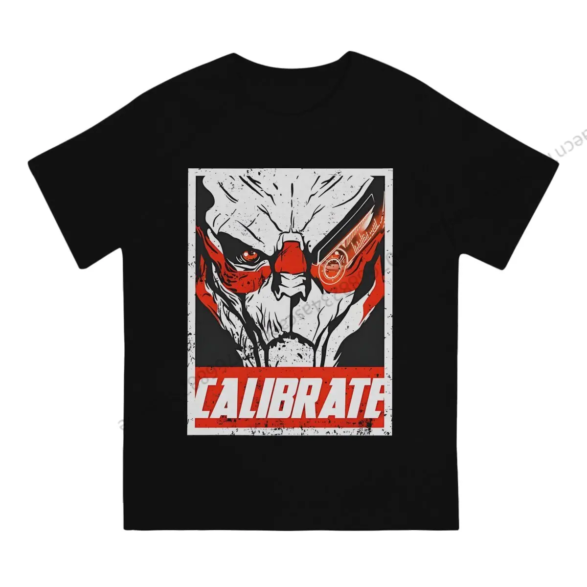 Mass Effect Calibrate Like A Vakarian T Shirt Men Tees Summer Clothing Cotton O-Neck TShirt