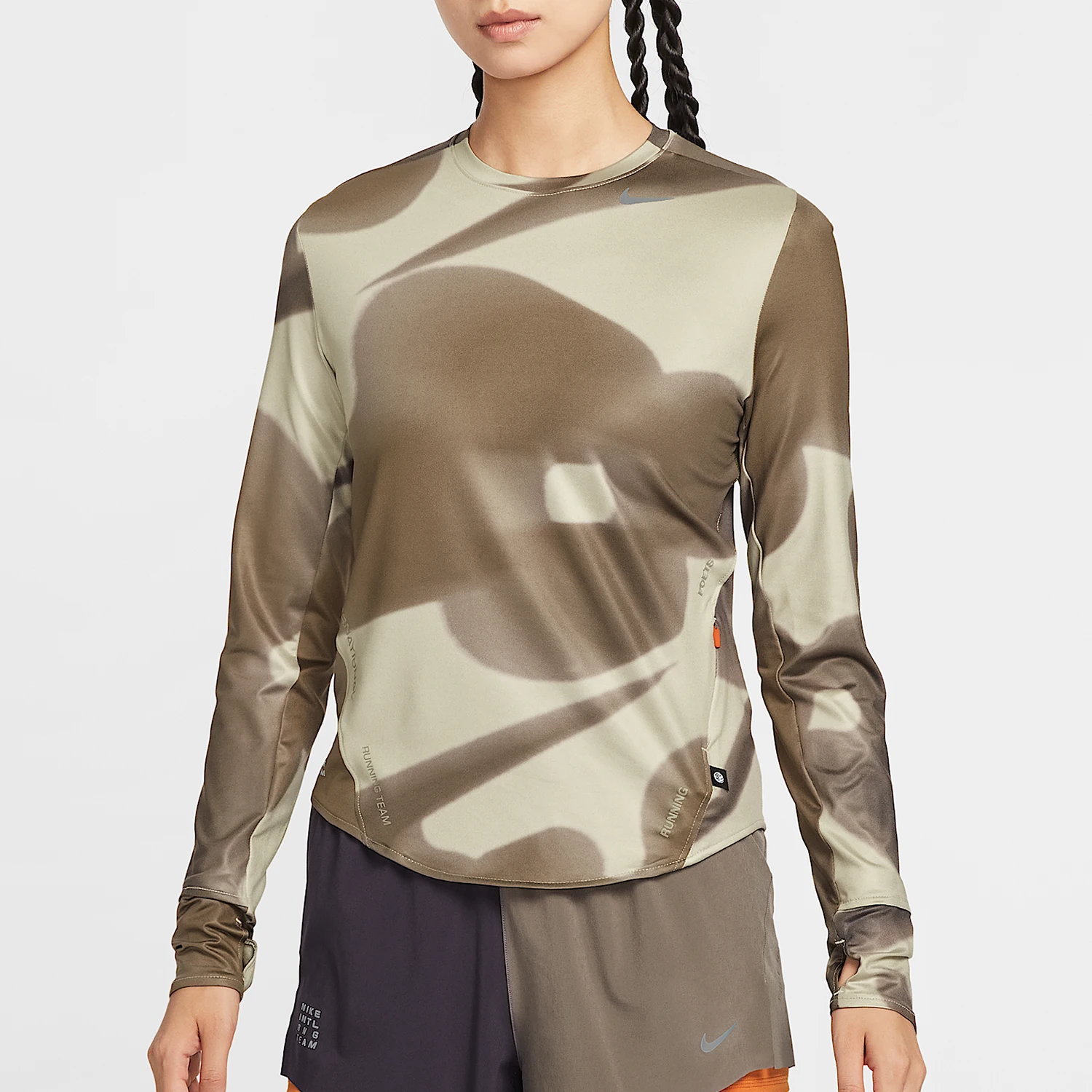

Nike genuine women's round neck pullover breathable running long sleeved top IO0493-253
