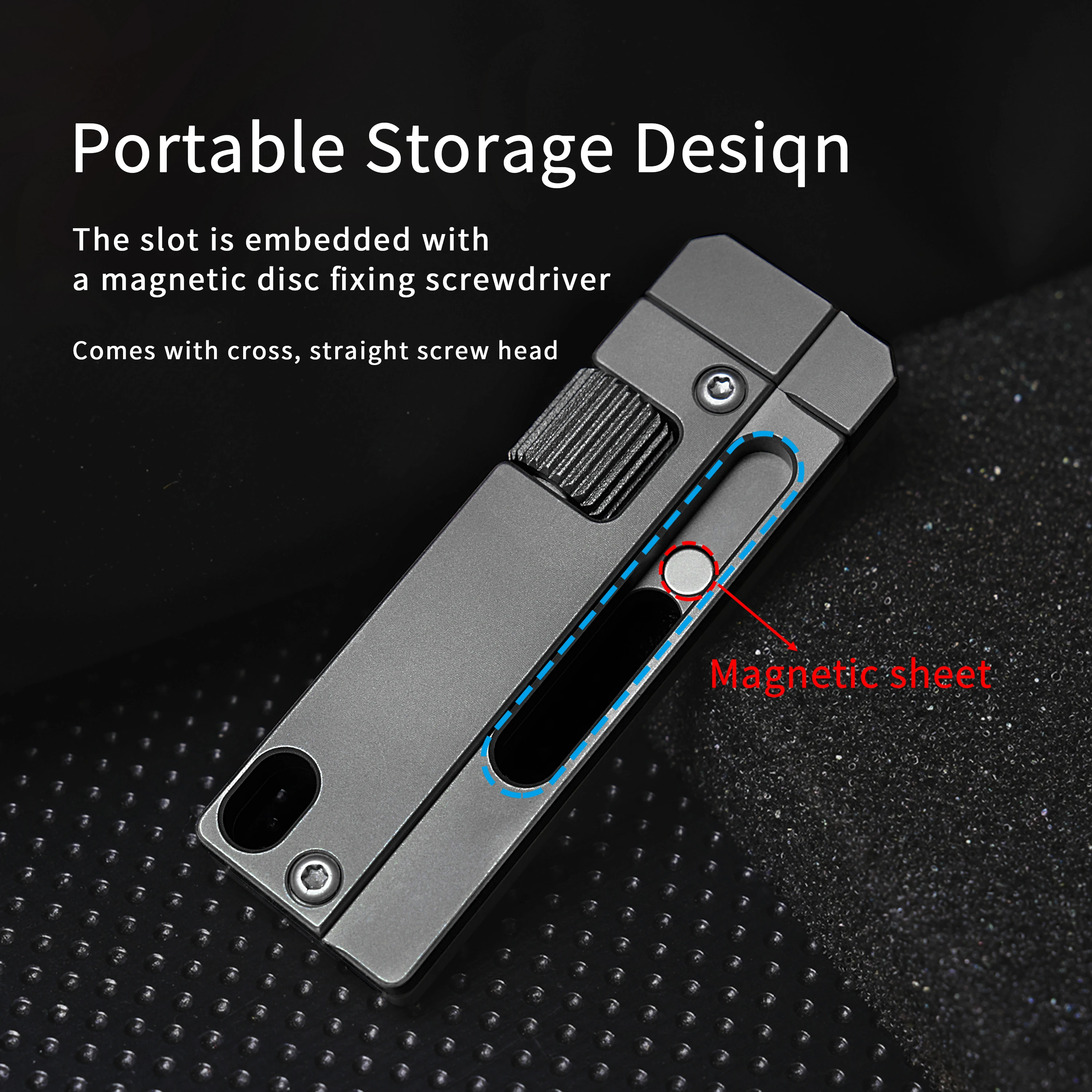 Titanium Functional Keychain Multifunctional Outdoor Portable EDC Tool With Screwdriver Also Can Unscrew Hexagonal Nut