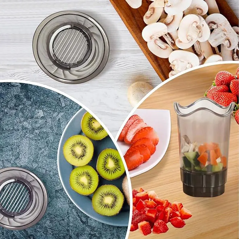 Vegetable and Fruit Slicing Cup Portable for Slicing Fruits, Vegetables, Strawberries and Bananas Kitchen Slicing Tool