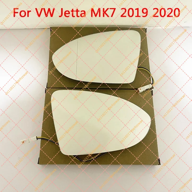 Heated Rear Mirror Glass Blind Spot Warning Wing Glass USA Version for MK7 2019 2020 Car