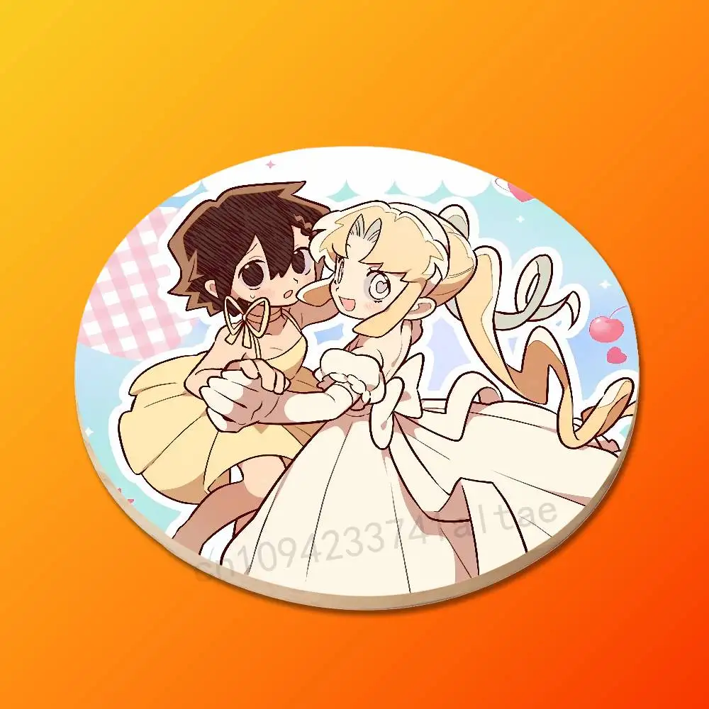 I Love C-Comics A-Amy  Multifunctional Coasters Round Wooden Heat Resistant Non-Slip Home Decor Gift