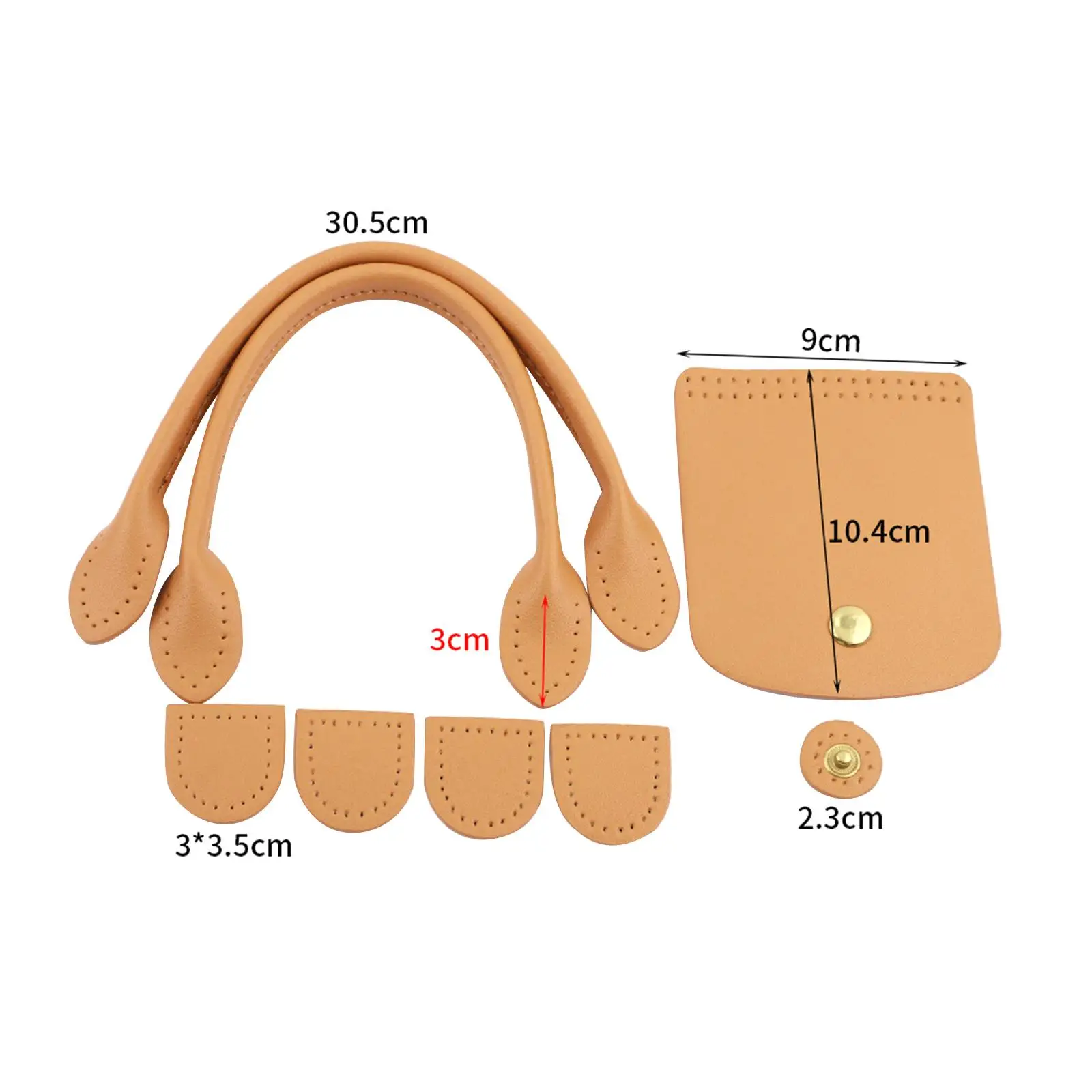 Bag Handles for Crochet Crochet Bag Making Set Lock Flap Cover DIY Bag Set for Making Dumpling Bag Patchwork Bag Tote Parts