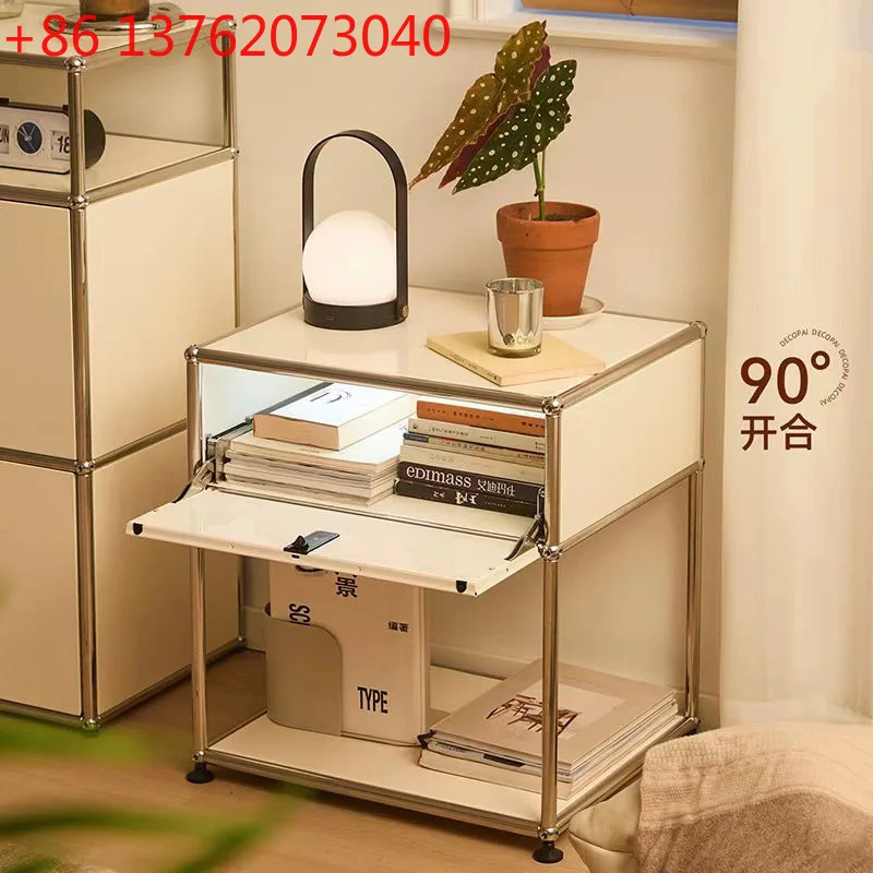 

Средневековый комбинированный прикроватный столик Bauhaus Cream Wind USM из нержавеющей стали