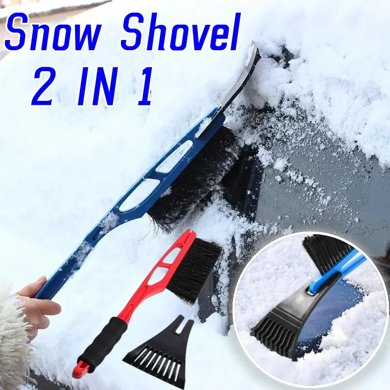 Car Snow Removal Shovel Multi-functional Two-in-one Deicing Shovel Scraping Snow Snow Brush Defrost Deicing Shovel Winter Tools