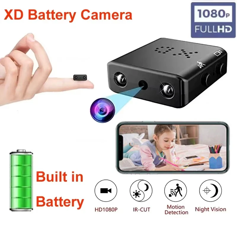 Full HD 1080P Mini Camera XD IR-CUT Smallest Home Security Camcorder Infrared Night Vision Micro Cam DV DVR Motion Detection