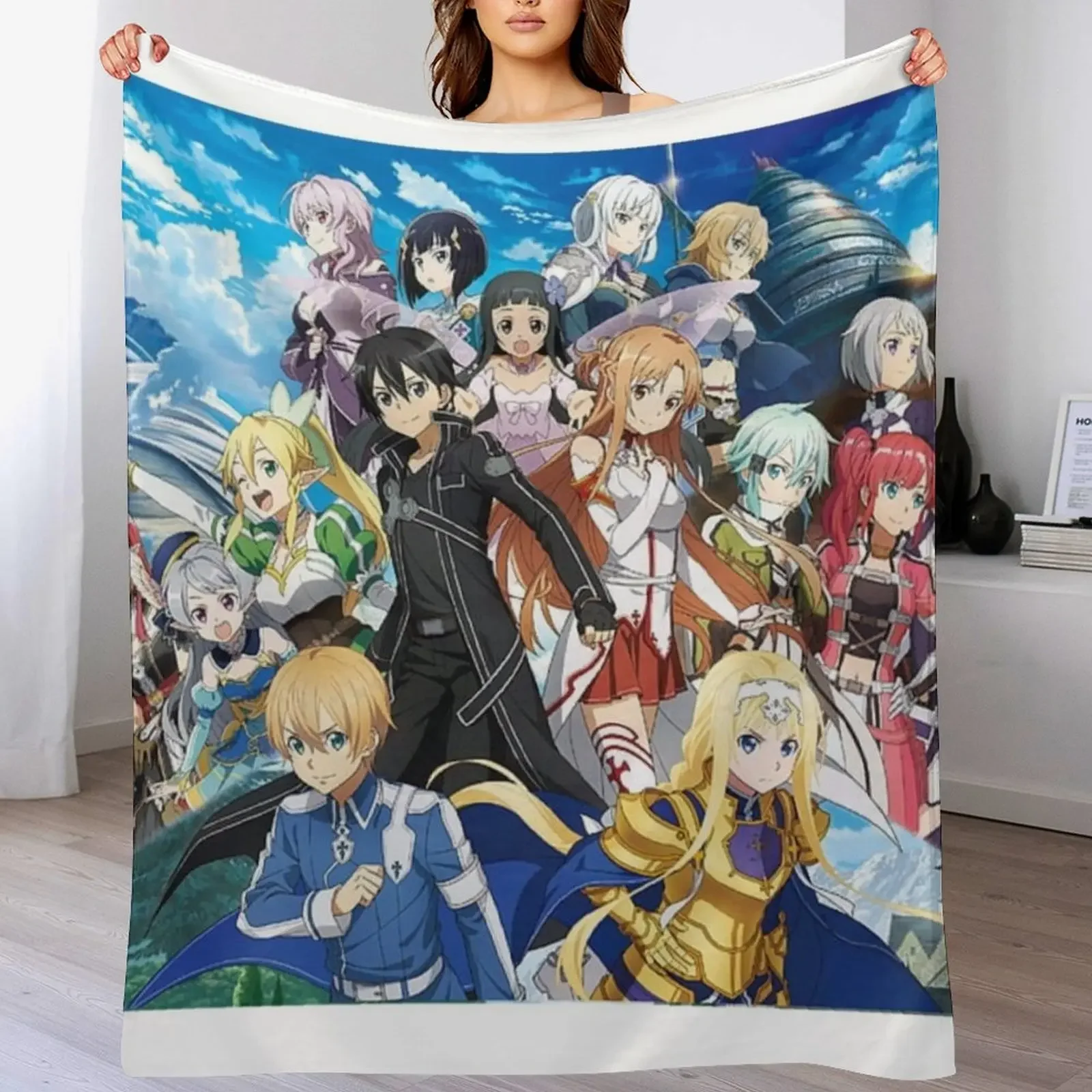 

Sword Art Throw Blanket Soft Warm Blanket Gift for Grandparents