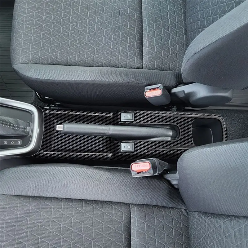 Professional Car Cup Holder Trim Handbrake Handle Trim Cover Sticker Interior Accessories Forsuzuki Swift 2024 Carbon Fiber