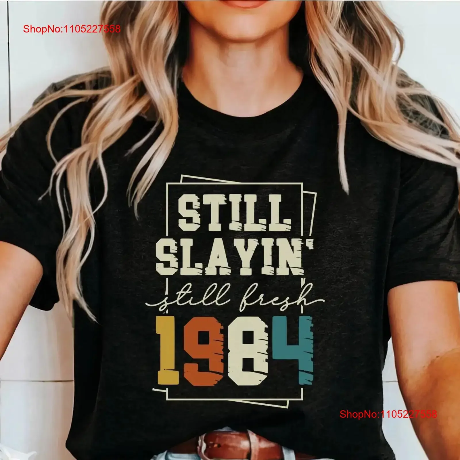 Born in 1984 Birthday Inspirational T Shirt 40th Party SweaT 40 Year Old for Fortieth s vintage Washed Versatile Stylish Unisex
