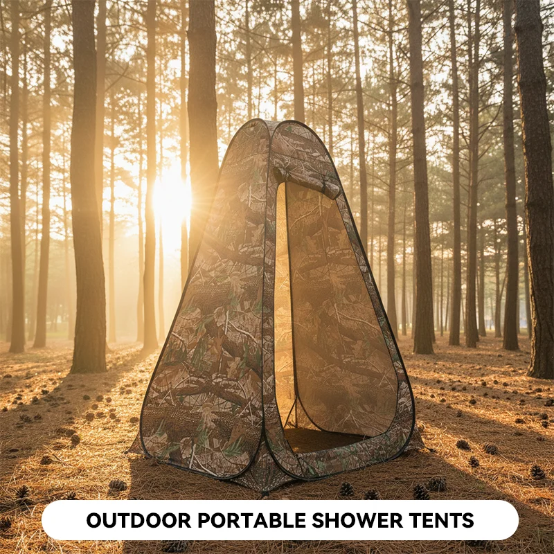 Pop-Up Portable Privacy Tent, Outdoor Shower Tent, Camping Toilet, Rain Shelter, Easy Setup, Foldable with Storage Bag