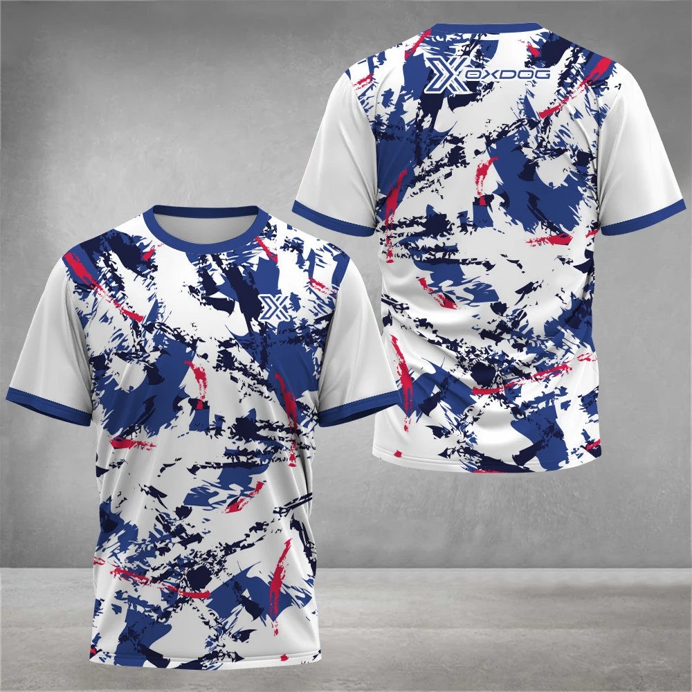 Fashion 3D Tie-Dye Print T Shirt For Men Summer Quick Dry Short Sleeve Outdoor Tennis Sports T-Shirt Casual Breathable Loose Top image 3