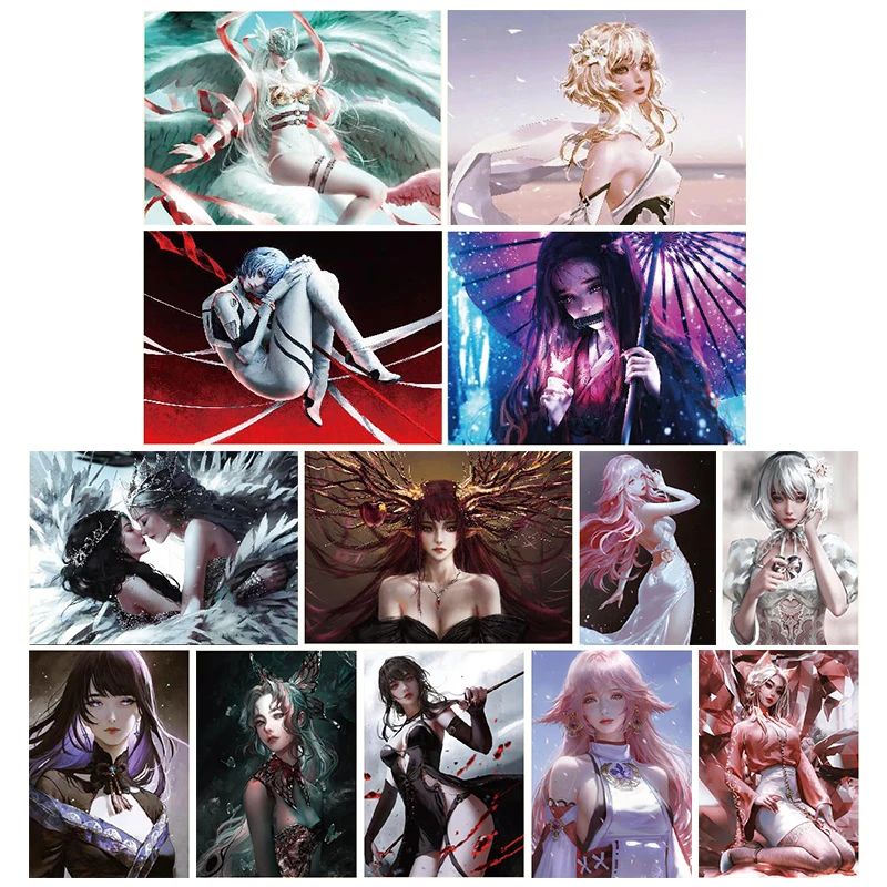 Anime Goddess Story Rare Refraction Collectible Card Albedo Tifa Nezuko Yor Forger Lumine Yae Miko Toys for boy Birthday Present