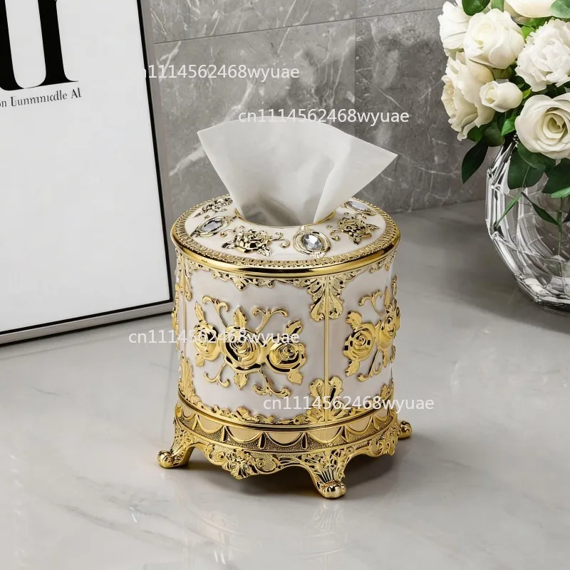 KTV Hotel Car Facial Case Holder Acrylic Tissue Box Universal Luxury European Paper Rack Office Table Accessories Home Office