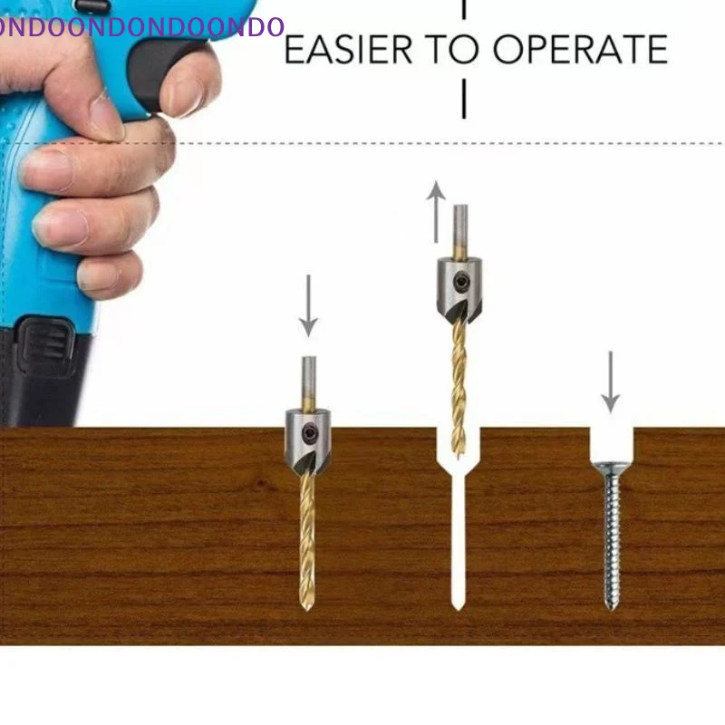 Three Pointed Woodworking Counterbore Drill Bit Set 1/4/7PCS 3-10mm Reaming Tools for DIY Furniture Repair Carpentry Projects