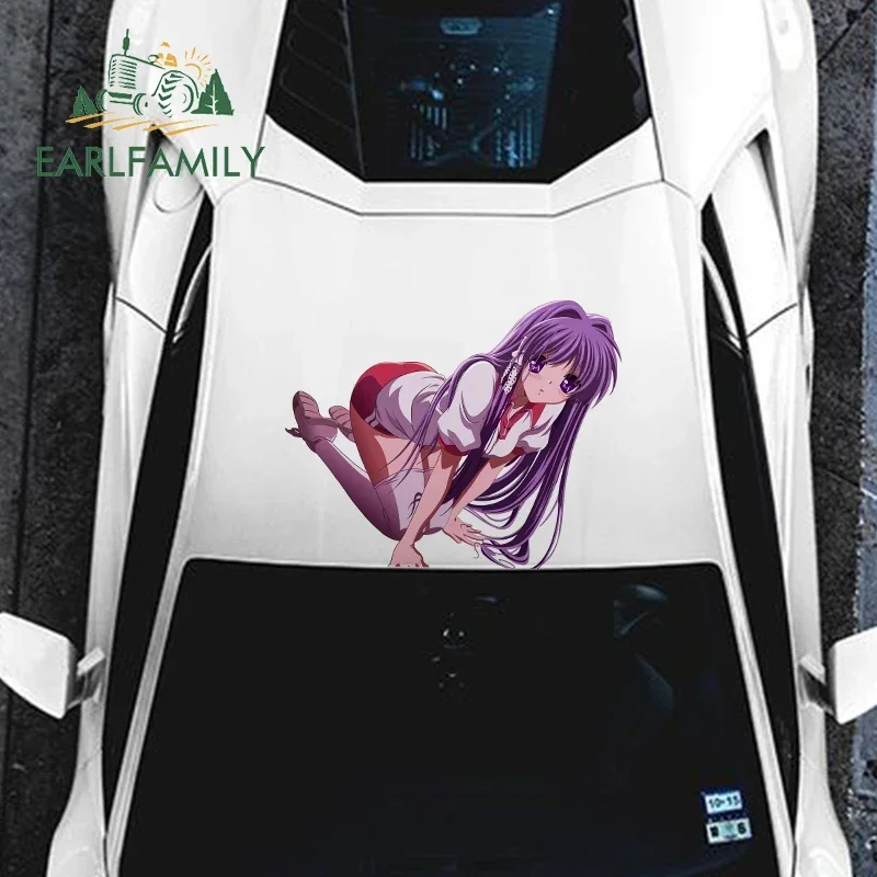 EARLFAMILY 43cm X 34cm Fujibayashi Kyou Anime Car Stickers Car Assessoires Decal JDM RV Vinyl Material Waterproof Decoration