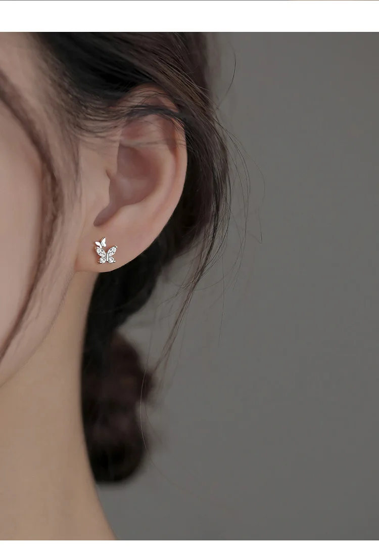 REETI Schmetterlings-Ohrstecker aus 925er-Sterlingsilber für Damen, eleganter Hochzeitsschmuck, pendientes mujer moda – Detail 5
