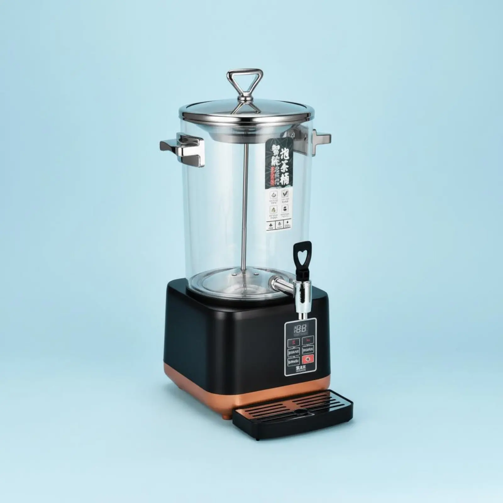 Automatic Steam Tea Brewer Fast Boiling Electric Tea Brewer Beverage Warmer Dispenser Sturdy-Duty Stainless Steel