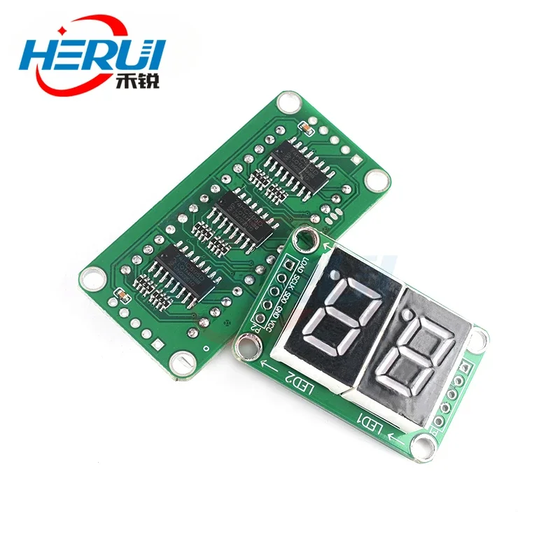 Nixie module 74HC595 Static Drive 8 sections of nixie tube Display module Seamless series 0.5 inch