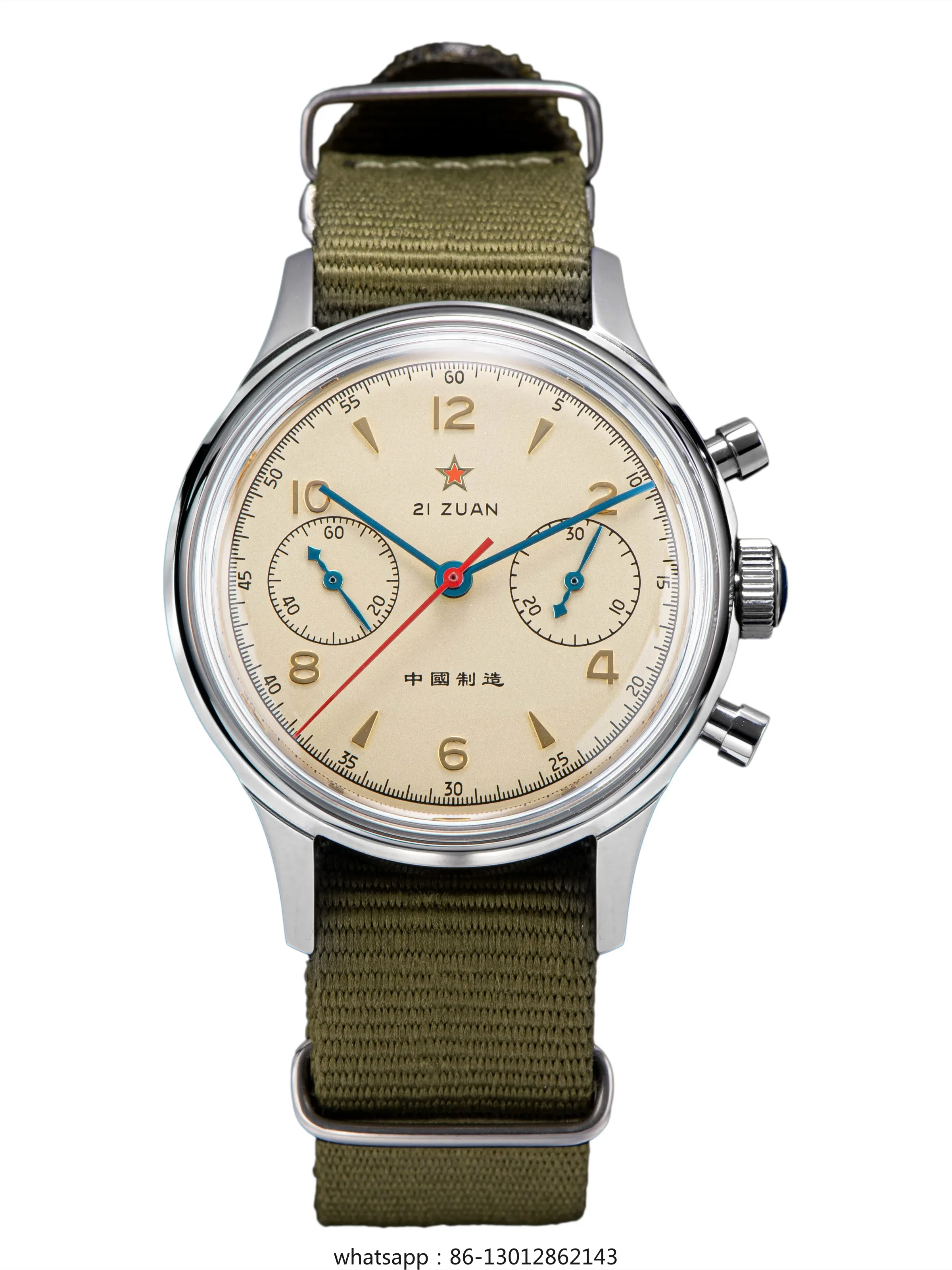 

963 Aviation Chronograph Retro Pilot 21 Diamond ST1901 Mechanical Men's Watch