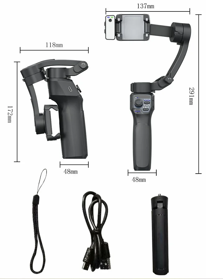 

2025 Hot Selling F11 Handheld Gimbal Stabilizer With AI Face Tracking & Tripod For Smartphones