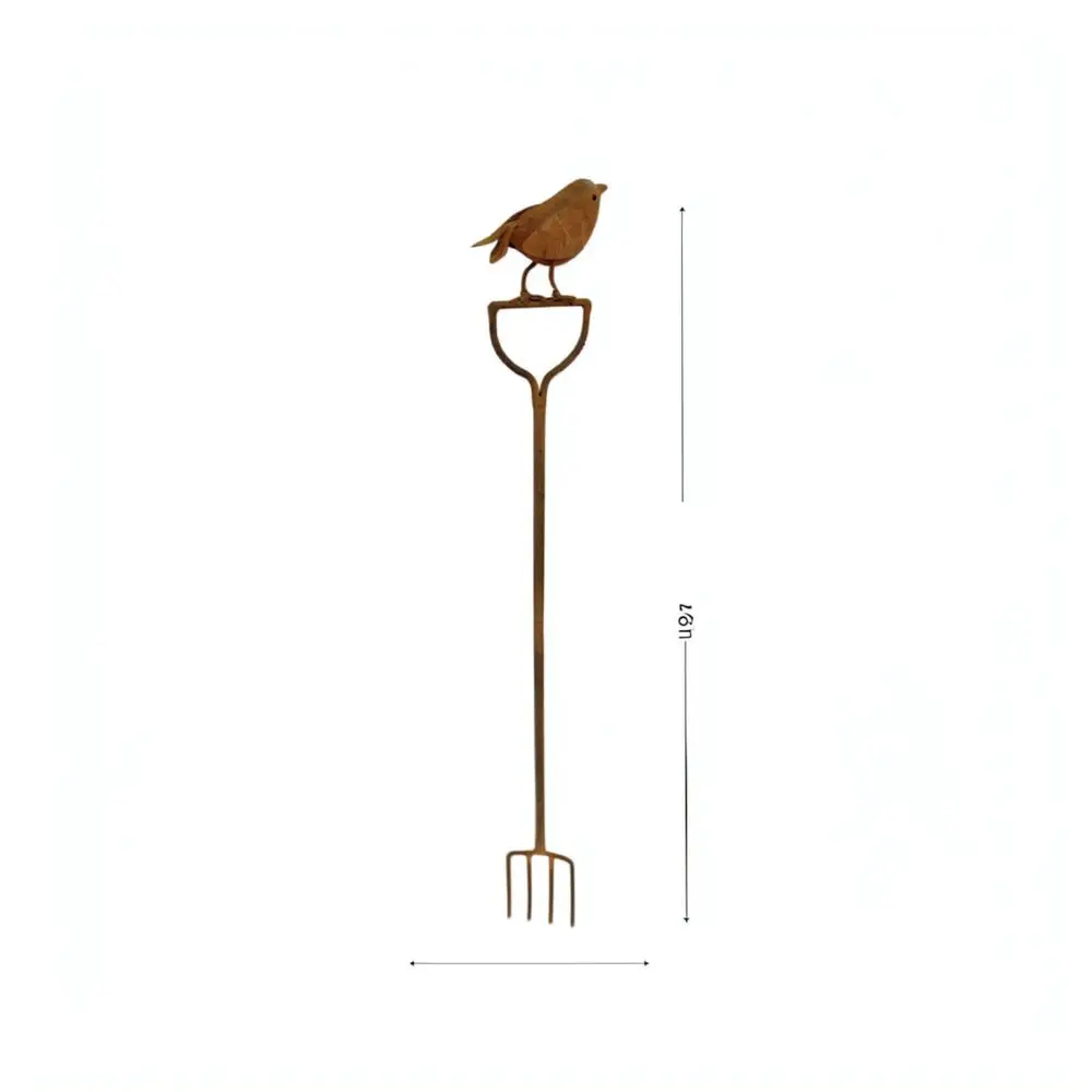 Rustic Iron Bird Garden Stake Decorative Yard Art Sculpture Animal Lawn Insert Accessory For Outdoor Garden Path