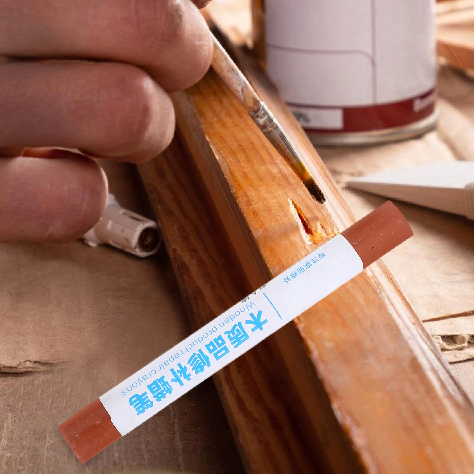 

12Pcs Touch Up Pens for Furniture Repair Scratch Remover for Wooden Surfaces Laminate Countertops Quick Fix Wax Crayons