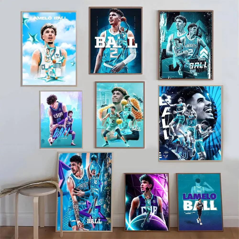 Basketball Player L-LaMelo B-Ball Classic Vintage Posters HD Quality Wall Art Retro Posters For Home Room Wall Decor